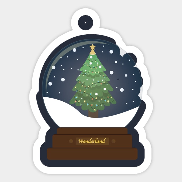 Snowglobe Christmas Sticker by t3od0ra